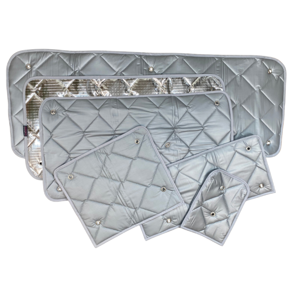 Thermomatten Wohnraum innen grau außen silber